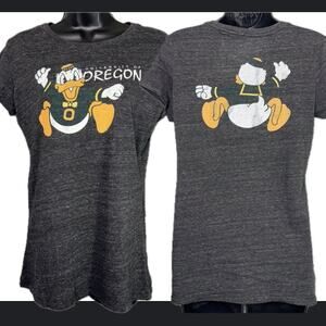 Retro Funny University Oregon Ducks Butt Double Sided Women Medium Sleeve Gray